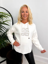 The Leanne - Pearl and Diamante Knitted Hoodie